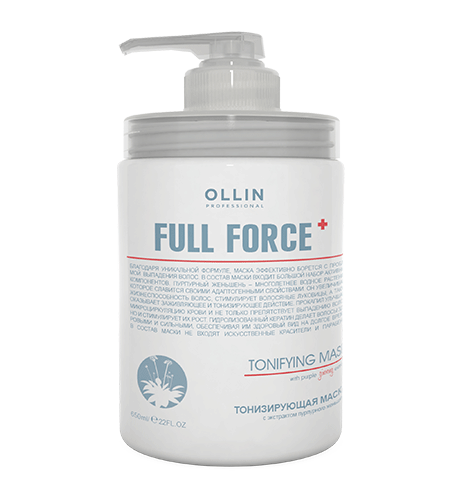 OLLIN Full Force Маска тонизирующая с экстрактом пурпурного женьшеня 650 мл.