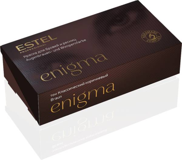Estel Enigma краска для бровей и ресниц 20 мл+20 мл коричневая