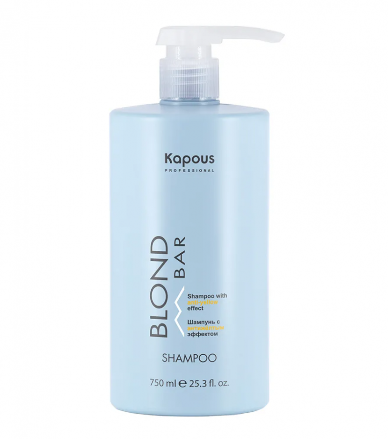 Kapous Blond bar Шампунь с антижелтым эффектом, 750 мл