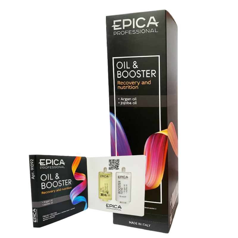 EPICA Масло+бустер Экспресс восстановление и питание волос 2*10мл  (10 мл масло + 10 мл бустер)